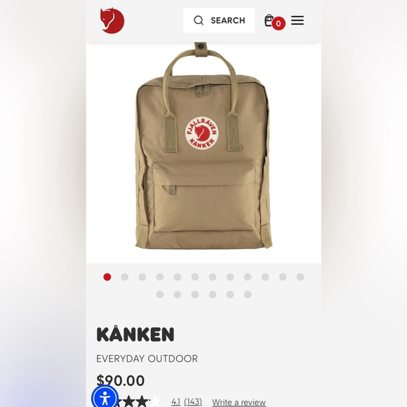 Fjällräven NWT Classic Kånken Backpack Bag in Clay - Picture 8 of 8
